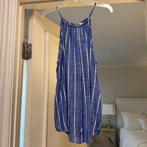 Blue Rain Striped Halter Tank